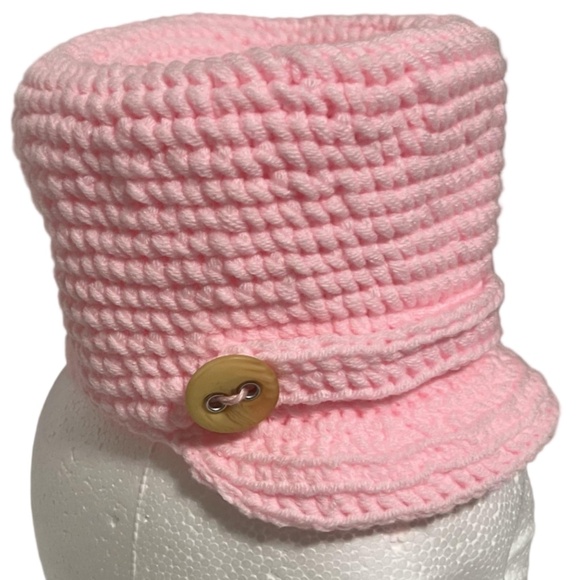 Unique Handmade Kids Pink Winter Hat - Picture 1 of 3